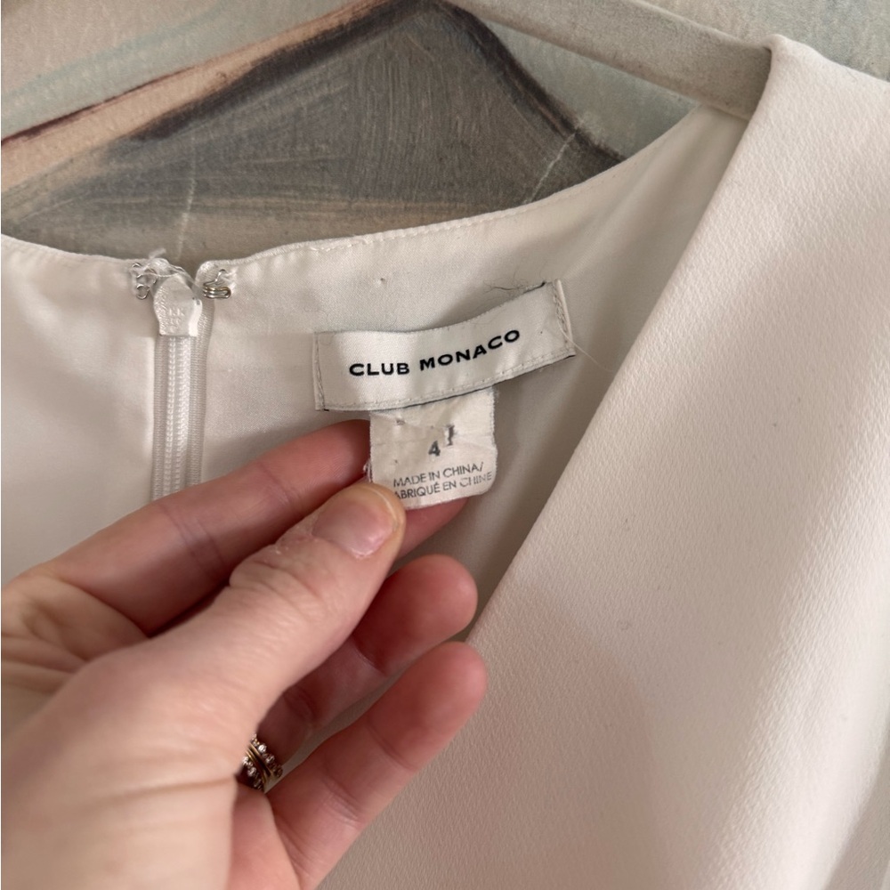 CLUB MONACO Sannah White Tie Front Jumpsuit Size 4 - Picture 5 of 7